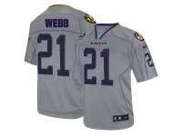 Men Nike NFL Baltimore Ravens #21 Lardarius Webb Lights Out Grey Limited Jersey