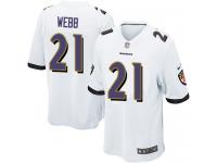 Men Nike NFL Baltimore Ravens #21 Lardarius Webb Road White Game Jersey