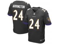 Men Nike NFL Baltimore Ravens #24 Kyle Arrington Authentic Elite Black Jersey