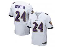 Men Nike NFL Baltimore Ravens #24 Kyle Arrington Authentic Elite Road White Jersey