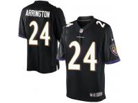 Men Nike NFL Baltimore Ravens #24 Kyle Arrington Black Limited Jersey