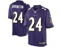 Men Nike NFL Baltimore Ravens #24 Kyle Arrington Home Purple Limited Jersey