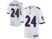 Men Nike NFL Baltimore Ravens #24 Kyle Arrington Road White Limited Jersey