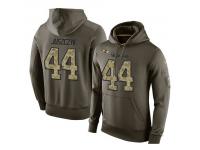 Men Nike NFL Baltimore Ravens #44 Kyle Juszczyk Olive Salute To Service KO Performance Hoodie