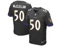 Men Nike NFL Baltimore Ravens #50 Albert McClellan Authentic Elite Black Jersey