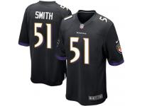 Men Nike NFL Baltimore Ravens #51 Daryl Smith Black Game Jersey