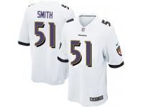 Men Nike NFL Baltimore Ravens #51 Daryl Smith Road White Game Jersey