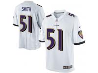 Men Nike NFL Baltimore Ravens #51 Daryl Smith Road White Limited Jersey