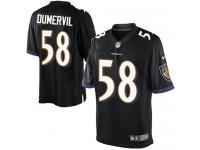 Men Nike NFL Baltimore Ravens #58 Elvis Dumervil Black Limited Jersey