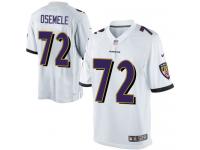 Men Nike NFL Baltimore Ravens #72 Kelechi Osemele Road White Limited Jersey