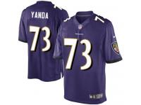 Men Nike NFL Baltimore Ravens #73 Marshal Yanda Home Purple Limited Jersey