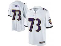 Men Nike NFL Baltimore Ravens #73 Marshal Yanda Road White Limited Jersey