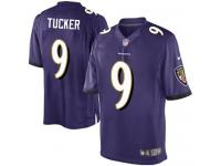 Men Nike NFL Baltimore Ravens #9 Justin Tucker Home Purple Limited Jersey