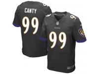 Men Nike NFL Baltimore Ravens #99 Chris Canty Authentic Elite Black Jersey