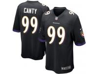 Men Nike NFL Baltimore Ravens #99 Chris Canty Black Game Jersey