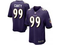 Men Nike NFL Baltimore Ravens #99 Chris Canty Home Purple Game Jersey