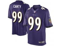Men Nike NFL Baltimore Ravens #99 Chris Canty Home Purple Limited Jersey
