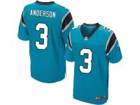 Men Nike NFL Carolina Panthers #3 Derek Anderson Authentic Elite Blue Jersey