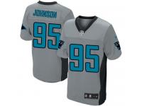 Men Nike NFL Carolina Panthers #95 Charles Johnson Grey Shadow Limited Jersey