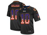 Men Nike NFL Chicago Bears #10 Marquess Wilson Black USA Flag Fashion Limited Jersey