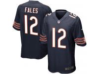Men Nike NFL Chicago Bears #12 David Fales Home Navy Blue Game Jersey