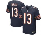 Men Nike NFL Chicago Bears #13 Kevin White Authentic Elite Home Navy Blue Jersey