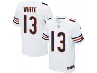 Men Nike NFL Chicago Bears #13 Kevin White Authentic Elite Road White Jersey