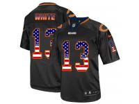 Men Nike NFL Chicago Bears #13 Kevin White Black USA Flag Fashion Limited Jersey