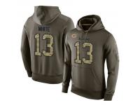 Men Nike NFL Chicago Bears #13 Kevin White Olive Salute To Service KO Performance Hoodie