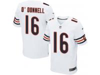 Men Nike NFL Chicago Bears #16 Pat O'Donnell Authentic Elite Pat ODonnell Road White Jersey