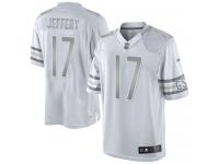 Men Nike NFL Chicago Bears #17 Alshon Jeffery White Platinum Limited Jersey
