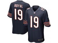 Men Nike NFL Chicago Bears #19 Eddie Royal Home Navy Blue Game Jersey