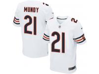 Men Nike NFL Chicago Bears #21 Ryan Mundy Authentic Elite Road White Jersey