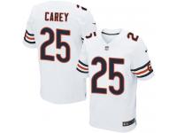 Men Nike NFL Chicago Bears #25 Ka'Deem Carey Authentic Elite KaDeem Carey Road White Jersey