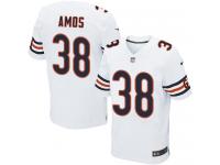 Men Nike NFL Chicago Bears #38 Adrian Amos Authentic Elite Road White Jersey