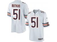 Men Nike NFL Chicago Bears #51 Dick Butkus Road White Limited Jersey
