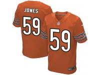 Men Nike NFL Chicago Bears #59 Christian Jones Authentic Elite Orange Jersey
