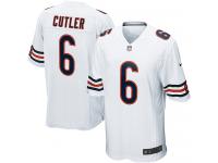 Men Nike NFL Chicago Bears #6 Jay Cutler Road White Game Jersey