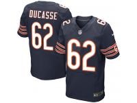 Men Nike NFL Chicago Bears #62 Vladimir Ducasse Authentic Elite Home Navy Blue Jersey