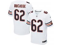 Men Nike NFL Chicago Bears #62 Vladimir Ducasse Authentic Elite Road White Jersey