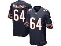 Men Nike NFL Chicago Bears #64 Will Montgomery Home Navy Blue Game Jersey