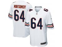 Men Nike NFL Chicago Bears #64 Will Montgomery Road White Game Jersey