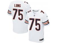 Men Nike NFL Chicago Bears #75 Kyle Long Authentic Elite Road White Jersey