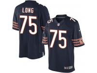 Men Nike NFL Chicago Bears #75 Kyle Long Home Navy Blue Limited Jersey