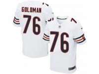 Men Nike NFL Chicago Bears #76 Eddie Goldman Authentic Elite Road White Jersey