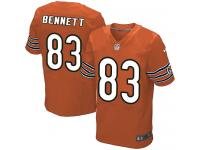 Men Nike NFL Chicago Bears #83 Martellus Bennett Authentic Elite Orange Jersey