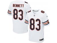 Men Nike NFL Chicago Bears #83 Martellus Bennett Authentic Elite Road White Jersey