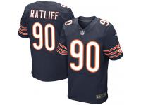 Men Nike NFL Chicago Bears #90 Jeremiah Ratliff Authentic Elite Home Navy Blue Jersey