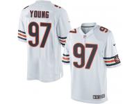 Men Nike NFL Chicago Bears #97 Willie Young Road White Limited Jersey