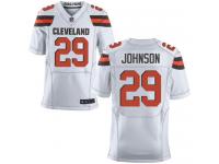 Men Nike NFL Cleveland Browns #29 Duke Johnson Authentic Elite Road White Jersey